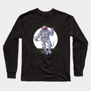 Astronaut knowing the moon Long Sleeve T-Shirt